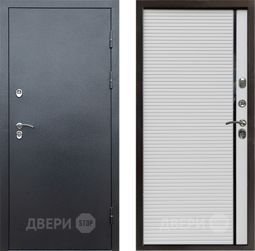 Входная металлическая Дверь Престиж TERMO с терморазрывом Снегирь Серебро Porte Белый в Зеленоград