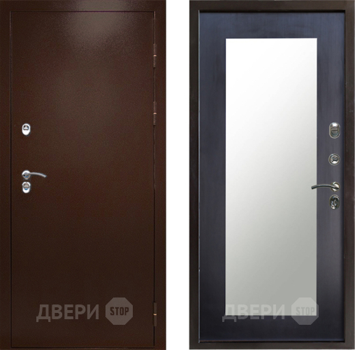 Дверь Престиж TERMO с терморазрывом Снегирь Медь Зеркало пастораль Венге в Зеленоград