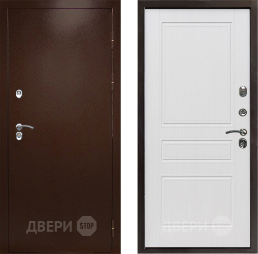 Входная металлическая Дверь Престиж TERMO с терморазрывом Снегирь Медь Классика Белое дерево в Зеленоград