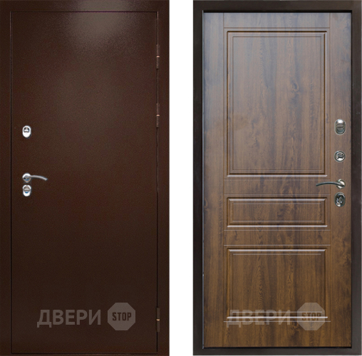 Входная металлическая Дверь Престиж TERMO с терморазрывом Снегирь Медь Классика Дуб в Зеленоград