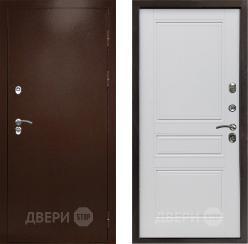 Дверь Престиж TERMO с терморазрывом Снегирь Медь Классика Белый матовый в Зеленоград