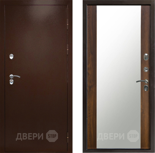 Дверь Престиж TERMO с терморазрывом Снегирь Медь Зеркало Дуб в Зеленоград