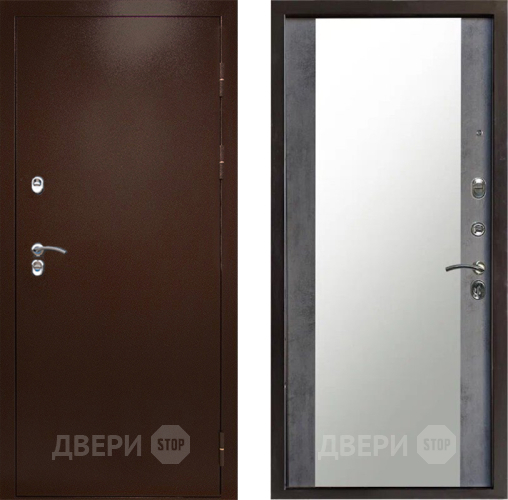 Дверь Престиж TERMO с терморазрывом Снегирь Медь Зеркало Бетон темный в Зеленоград