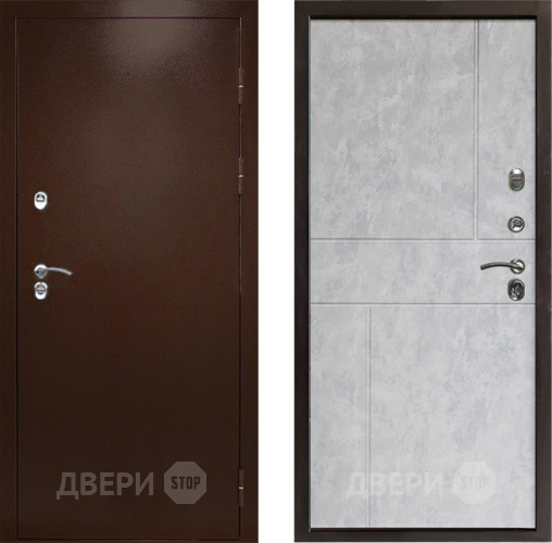 Дверь Престиж TERMO с терморазрывом Снегирь Медь Горизонт Бетон светлый в Зеленоград