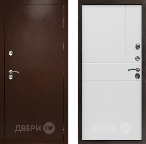Входная металлическая Дверь Престиж TERMO с терморазрывом Снегирь Медь Горизонт Бетон белый в Зеленоград