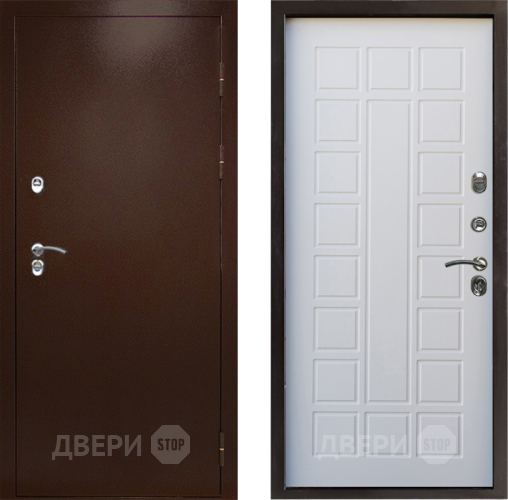 Входная металлическая Дверь Престиж TERMO с терморазрывом Снегирь Медь Престиж Белое дерево в Зеленоград