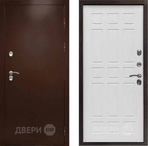 Входная металлическая Дверь Престиж TERMO с терморазрывом Снегирь Медь Спарта Белое дерево в Зеленоград