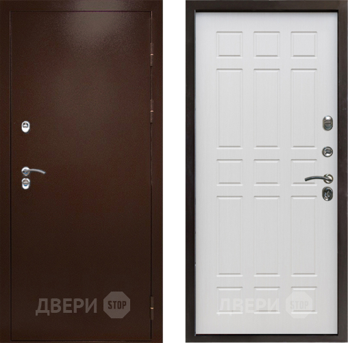 Входная металлическая Дверь Престиж TERMO с терморазрывом Снегирь Медь Спарта Лиственница белая в Зеленоград