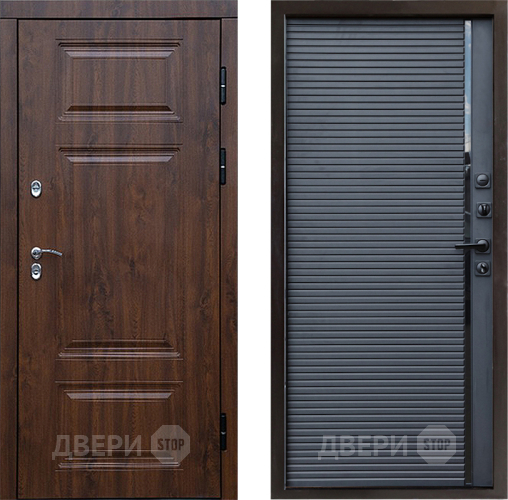 Входная металлическая Дверь Престиж TERMO с терморазрывом Премиум Орех Porte Черный кварц в Зеленоград