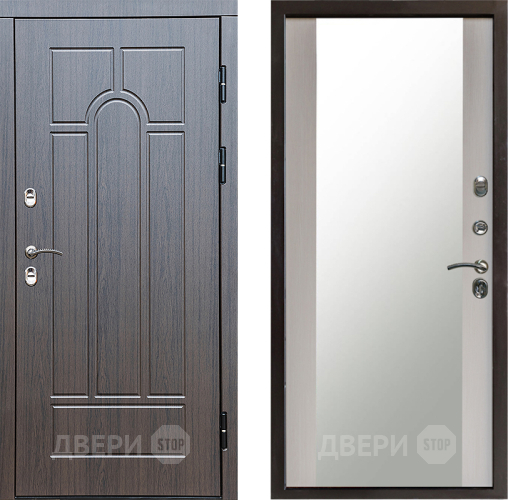 Дверь Престиж TERMO с терморазрывом Арка Зеркало Лиственница белая в Зеленоград