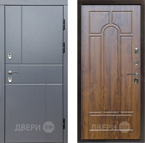 Входная металлическая Дверь Престиж TERMO с терморазрывом Горизонт Грэй Арка Дуб в Зеленоград
