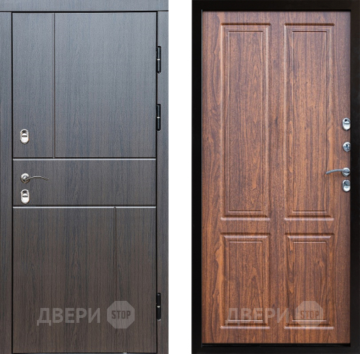 Входная металлическая Дверь Престиж TERMO с терморазрывом Горизонт Венге Премиум Орех светлый в Зеленоград
