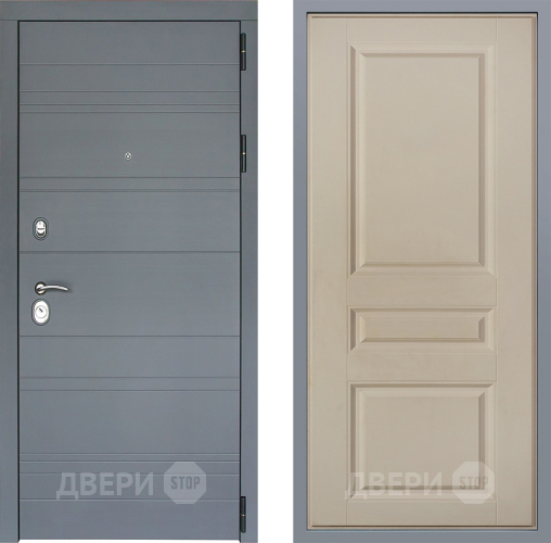 Дверь Заводские двери Лира Софт графит Стокгольм Шампань в Зеленоград