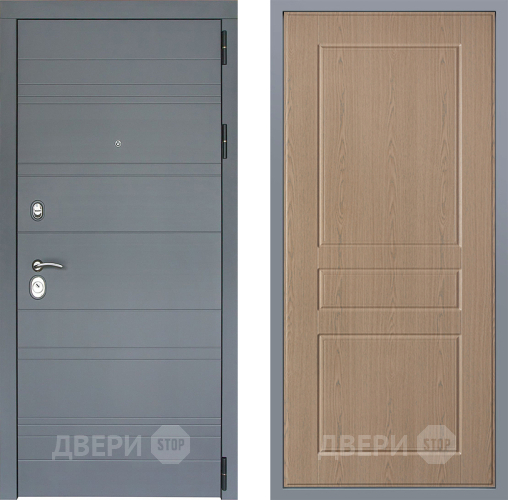 Дверь Заводские двери Лира Софт графит К-2 Беленый дуб в Зеленоград