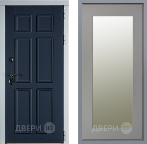 Дверь Заводские двери Стокгольм Зеркало Модерн Грей софт в Зеленоград