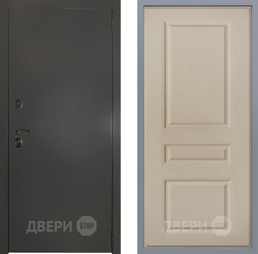 Дверь Заводские двери Эталон 3к антик серебро Стокгольм Шампань в Зеленоград