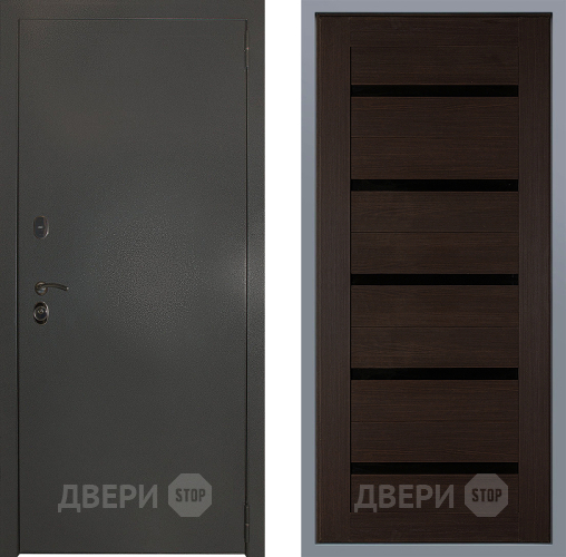 Дверь Заводские двери Эталон 3к антик серебро СБ-1 орех тисненый в Зеленоград