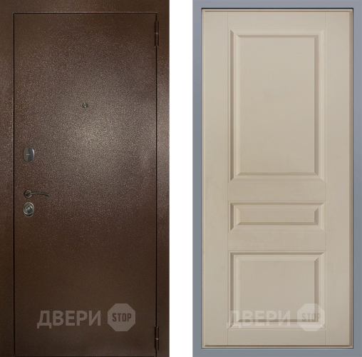 Дверь Заводские двери Эталон 3к антик медь Стокгольм Шампань в Зеленоград