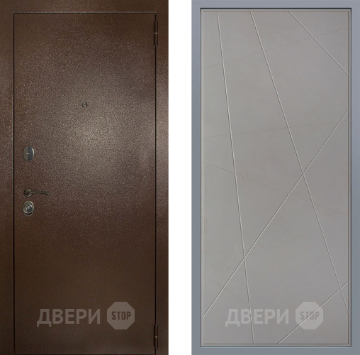 Дверь Заводские двери Эталон 3к антик медь Флитта Грей софт в Зеленоград