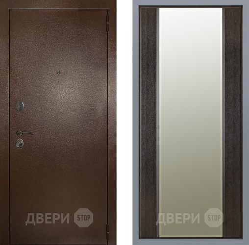 Дверь Заводские двери Эталон 3к антик медь Зеркало Макси Венге в Зеленоград