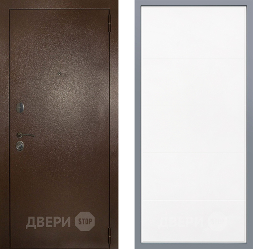 Дверь Заводские двери Эталон 3к антик медь Тривия Белый софт в Зеленоград
