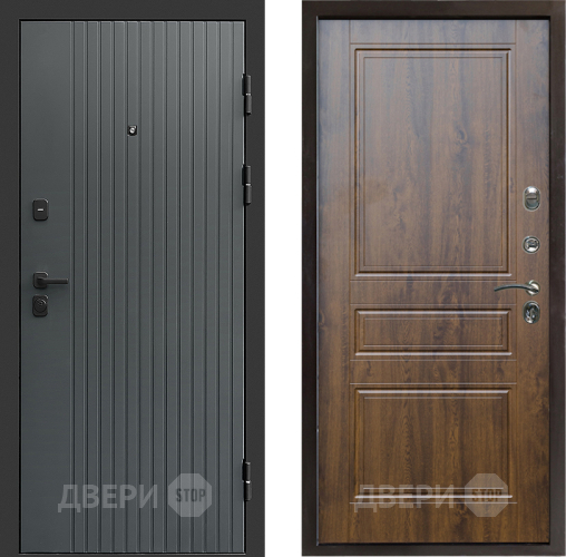 Входная металлическая Дверь Престиж Tvist Grey Классика Дуб в Зеленоград
