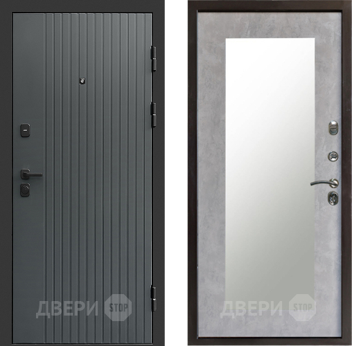 Дверь Престиж Tvist Grey Зеркло Пастораль Бетон светлый в Зеленоград