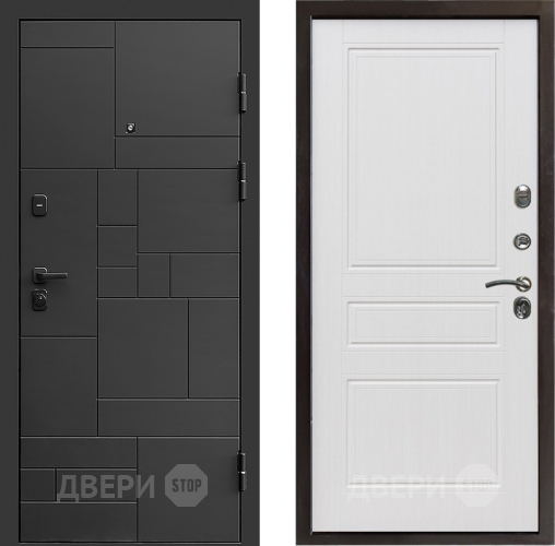 Входная металлическая Дверь Престиж Kvadro Классика Белое дерево в Зеленоград