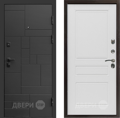 Входная металлическая Дверь Престиж Kvadro Классика Лиственница белая в Зеленоград