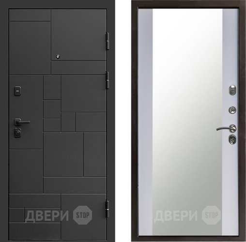 Дверь Престиж Kvadro Зеркало Белый софт в Зеленоград