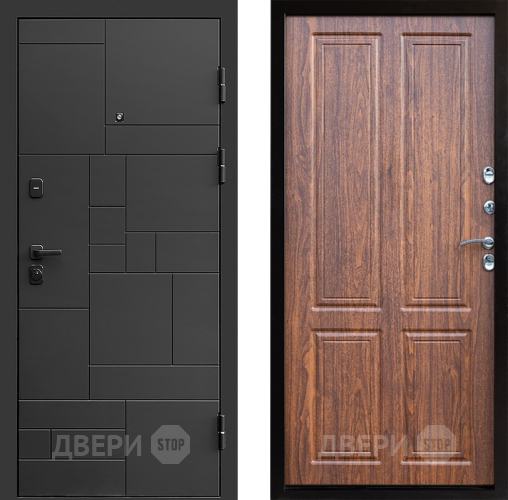 Входная металлическая Дверь Престиж Kvadro Премиум Орех светлый в Зеленоград