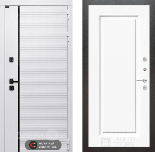 Дверь Лабиринт (LABIRINT) Royal 27 Белый (RAL-9003) в Зеленоград