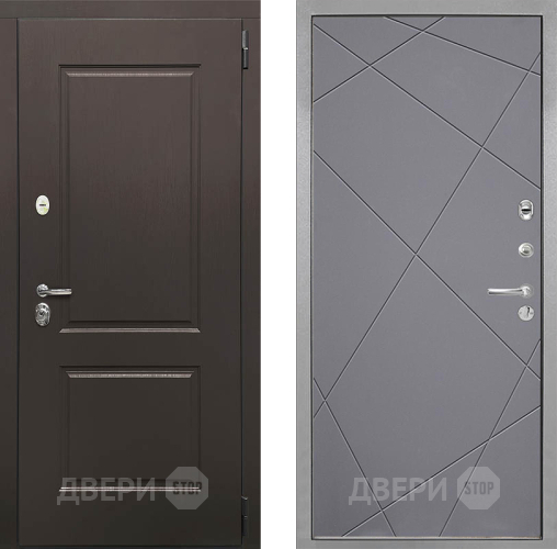 Входная металлическая Дверь Интекрон (INTECRON) Кампо Лучи-М Графит софт в Зеленоград