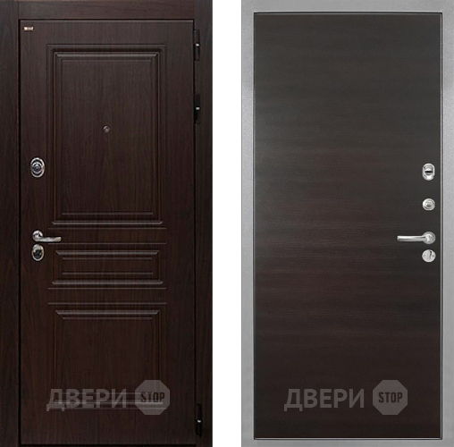 Входная металлическая Дверь Интекрон (INTECRON) Брайтон Тиковое Дерево Гладкая Эковенге поперечный в Зеленоград