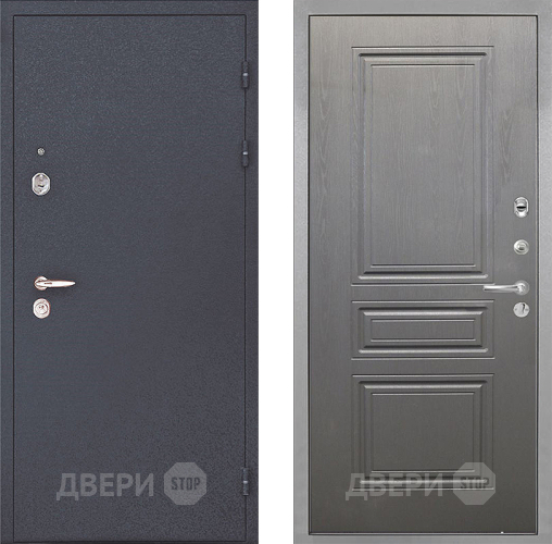 Входная металлическая Дверь Интекрон (INTECRON) Колизей ФЛ-243 Графит вуд дуб в Зеленоград