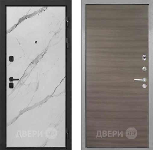 Дверь Интекрон (INTECRON) Профит Black Мрамор Арктик Гладкая Дуб тоскано поперечный в Зеленоград