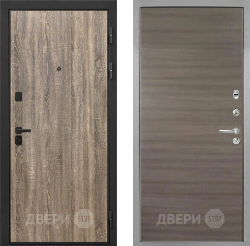 Входная металлическая Дверь Интекрон (INTECRON) Профит Black Дуб Турин Гладкая Дуб тоскано поперечный в Зеленоград