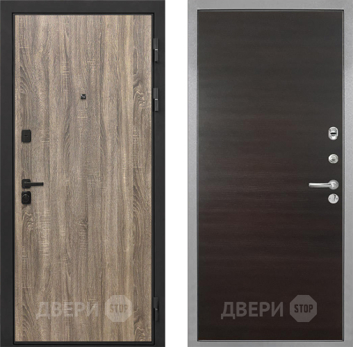 Дверь Интекрон (INTECRON) Профит Black Дуб Турин Гладкая Эковенге поперечный в Зеленоград