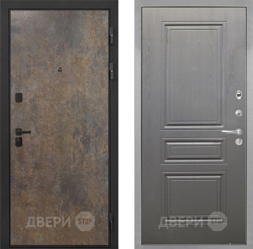 Входная металлическая Дверь Интекрон (INTECRON) Профит Black Гранж ФЛ-243 Графит вуд дуб в Зеленоград