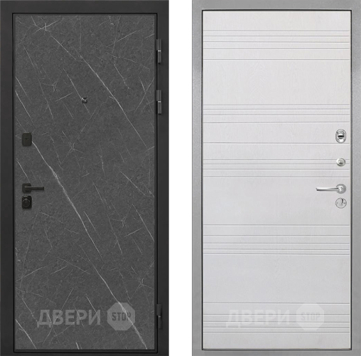 Входная металлическая Дверь Интекрон (INTECRON) Профит Black Гранит Лава Оникс ФЛ-316 Белый ясень в Зеленоград