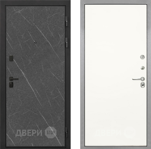 Входная металлическая Дверь Интекрон (INTECRON) Профит Black Гранит Лава Оникс Гладкая Слоновая кость в Зеленоград