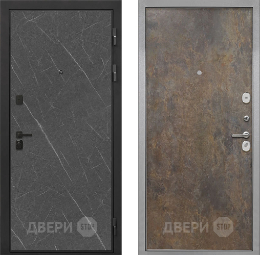Входная металлическая Дверь Интекрон (INTECRON) Профит Black Гранит Лава Оникс Гладкая Гранж в Зеленоград