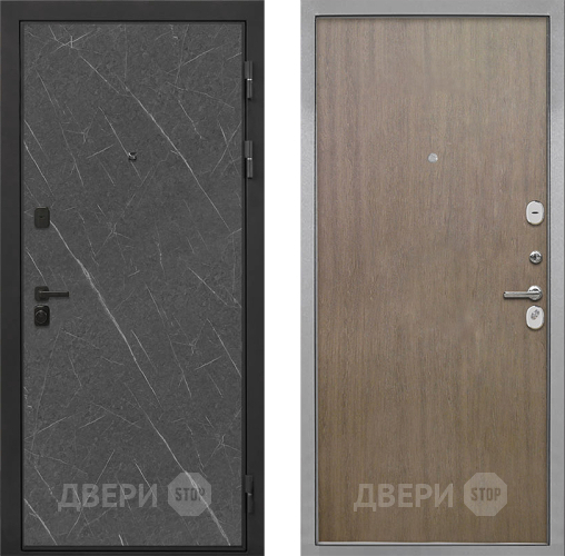 Входная металлическая Дверь Интекрон (INTECRON) Профит Black Гранит Лава Оникс Гладкая шпон Венге коричневый в Зеленоград