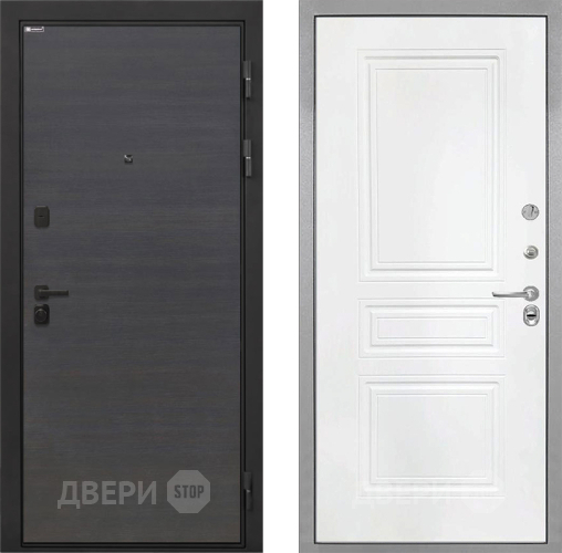 Входная металлическая Дверь Интекрон (INTECRON) Профит Black Эковенге ФЛ-243 Белый матовый в Зеленоград