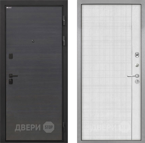 Входная металлическая Дверь Интекрон (INTECRON) Профит Black Эковенге В-07 с молдингом Лофт белый в Зеленоград