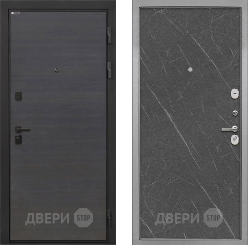 Входная металлическая Дверь Интекрон (INTECRON) Профит Black Эковенге Гладкая Гранит лава оникс в Зеленоград