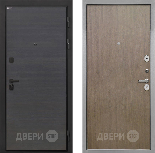 Входная металлическая Дверь Интекрон (INTECRON) Профит Black Эковенге Гладкая шпон Венге коричневый в Зеленоград