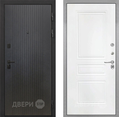 Входная металлическая Дверь Интекрон (INTECRON) Профит Black ФЛ-295 ФЛ-243 Белый матовый в Зеленоград