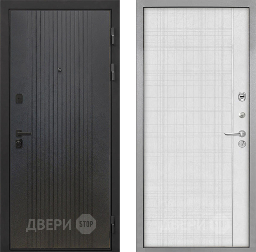 Входная металлическая Дверь Интекрон (INTECRON) Профит Black ФЛ-295 В-07 с молдингом Лофт белый в Зеленоград