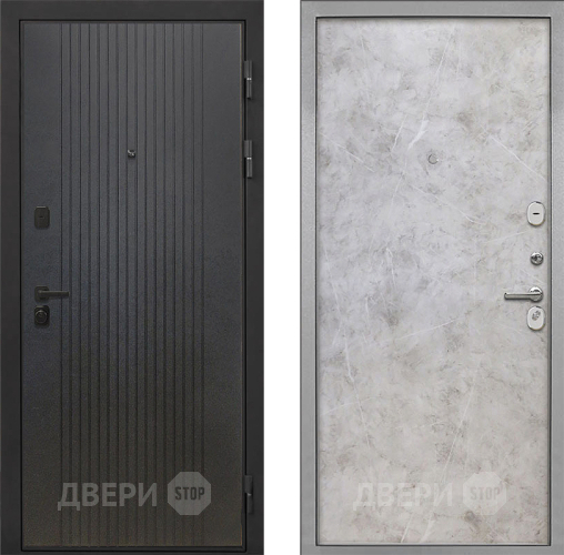 Входная металлическая Дверь Интекрон (INTECRON) Профит Black ФЛ-295 Гладкая Мрамор светлый в Зеленоград